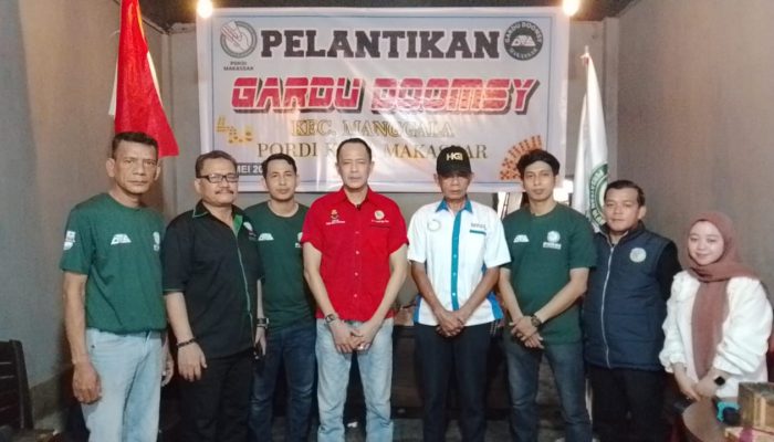 Pelantikan Gardu Doomsy Wadah Pembinaan Atlet Pordi di Kecamatan Manggala