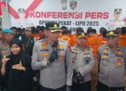 Kapolres Gowa Pimpin Konferensi Pers Hasil Operasi Pekat Lipu 2025: 270 Tersangka Diamankan