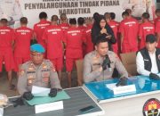 Kapolres Gowa Pimpin Konferensi Pers Pengungkapan 62 Kasus Narkoba April–Mei 2025