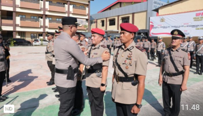 Polres Gowa Gelar Sertijab Kasat dan Kapolsek, Kapolres Pimpin Langsung Prosesi