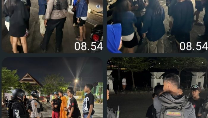 Unit Turjawali Perintis Presisi Samapta Polres Gowa Gelar Patroli KRYD dan Blue Light di Wilayah Rawan