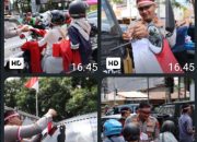 Kapolres Gowa Turun Langsung Bagikan dan Pasang Bendera di Perbatasan Gowa – Makassar