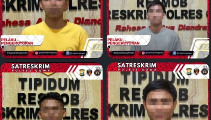 Unit Resmob Polres Gowa Tangkap Lima Pelaku Penganiayaan Anak di Bawah Umur
