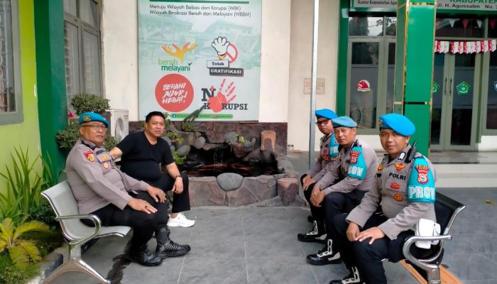 Bangun Kebersamaan, Kasi Propam Polres Gowa Sambangi Kemenag Kabupaten Gowa