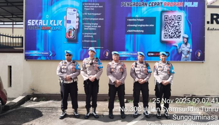 Sigap Dengarkan Masyarakat, Sipropam Polres Gowa Pasang QR Code Pelayanan dan Pengaduan di Fasilitas Publik