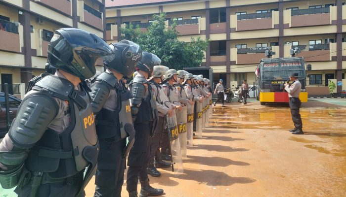 Polres Gowa Asah Kemampuan Personel Lewat Latihan Pengendalian Massa