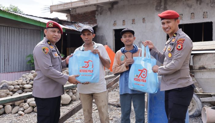Hari Jadi Reserse ke-78, Satreskrim Polres Gowa Salurkan Sembako kepada Anak Panti dan Warga Kurang Mampu