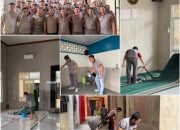 Hari Jadi ke-80 Intelijen Polri, Satintelkam Polres Gowa Berbagi Kepedulian Lewat Kerja Bakti