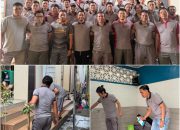 Hari Jadi ke-80 Intelijen Polri, Satintelkam Polres Gowa Berbagi Kepedulian Lewat Kerja Bakti