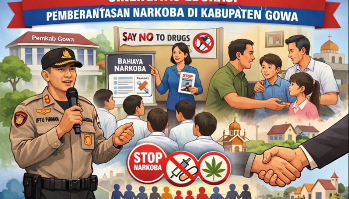 Sinergitas Edukasi Jadi Kunci Pemberantasan Penyalahgunaan Narkoba di Kabupaten Gowa
