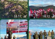 Upacara Pengibaran bendera merah putih (HUT) yang ke 81 Thn di Laksanakan di gunung Gobairo papua tengah